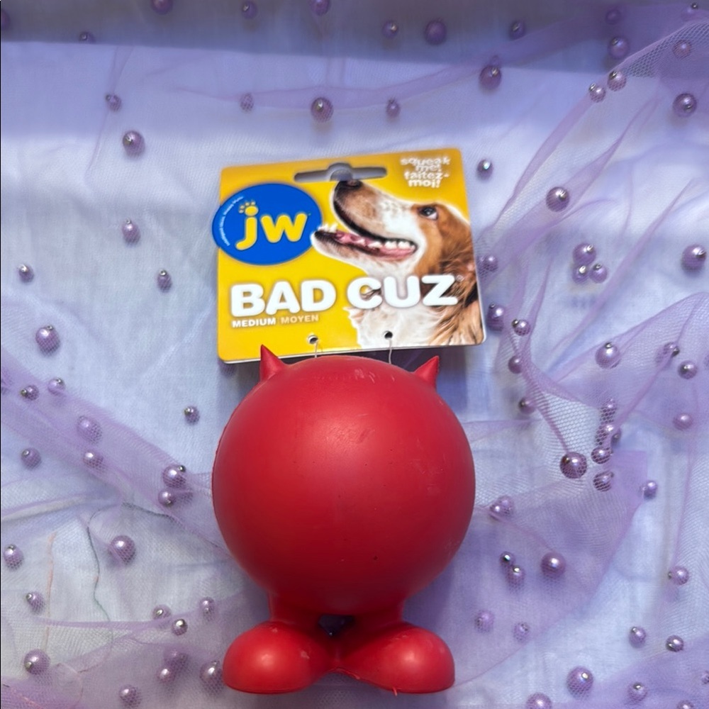 JW Bad Cuz Red Dog Toy